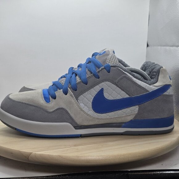 Size 11 - Nike Paul Rodriguez 2 Zoom Air Neutral Gray Argon Blue RARE 315459-041 - Picture 1 of 11